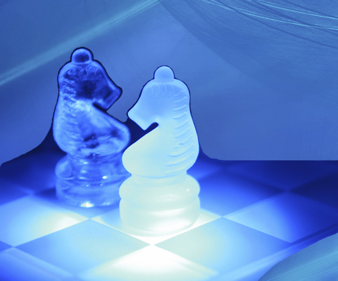Image of chess pieces representing strategy in questionnaire anaysis